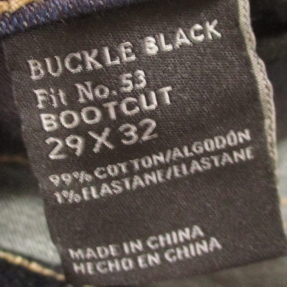 Buckle Black Jeans Women's 29 Dark Wash Bootcut Fit No.53 Mid Rise Stretch Denim - Picture 8 of 9